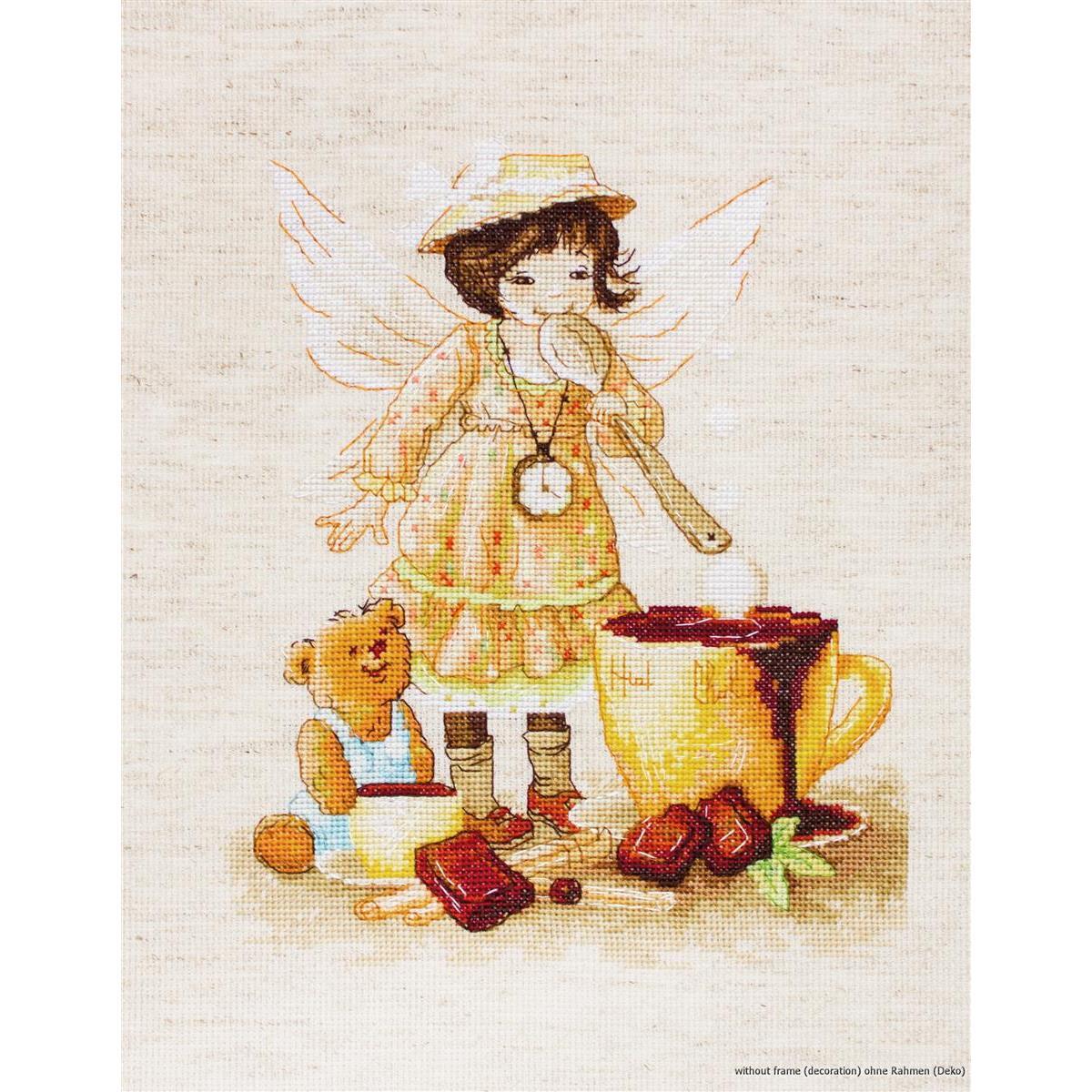 Luca-S counted Cross Stitch kit ""Chocolate Fairy"", 18,5x22,5cm, DIY