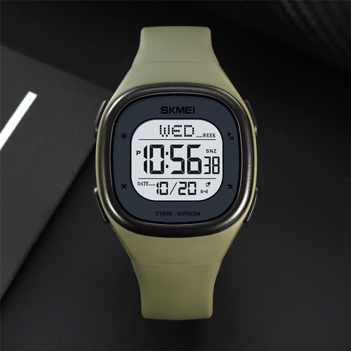 SKMEI Men Boys Student LED Digital Square Outdoor Sport Quartz Wrist Watches - Picture 8 of 31