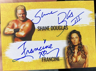 Shane Douglas Francine dual auto card wwe ecw wcw extreme | eBay