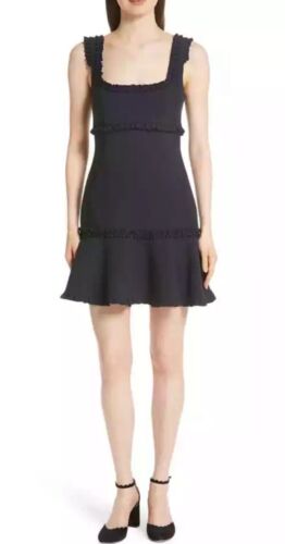 cinq a sept ANA RUFFLE TIER NAVY DRESS sz 6 - Picture 8 of 8