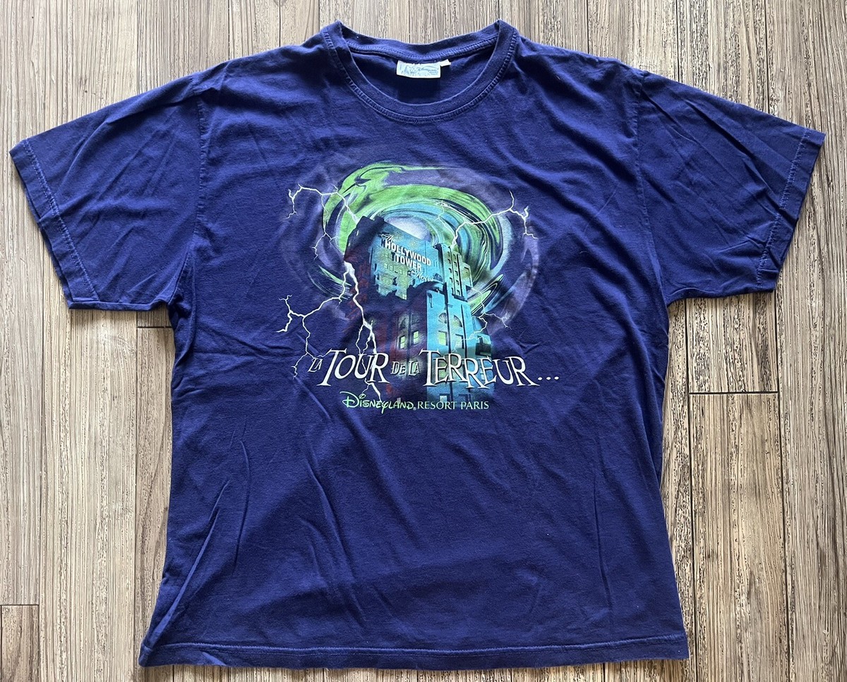 Vintage Disneyland Paris Resort Tower of Terror French Shirt Size