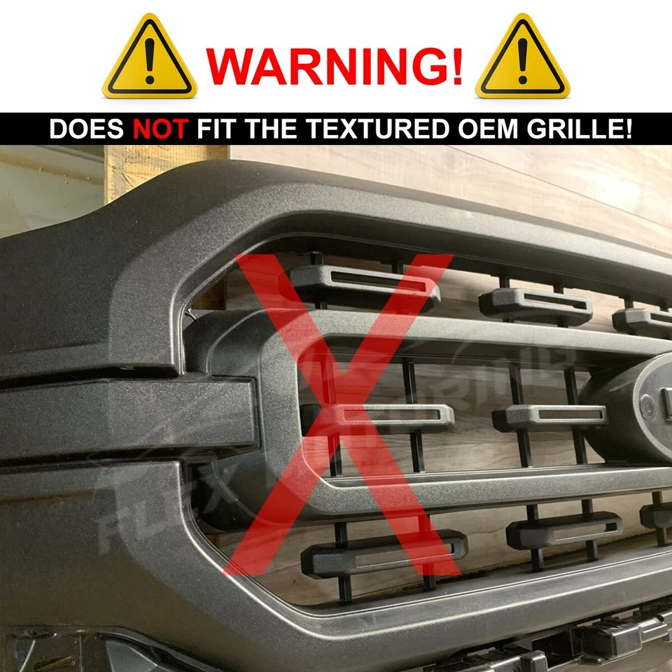 Inserto de parrilla negro brillante para Ford F-150 XL 2021-2023, XLT Foto 3 de 4