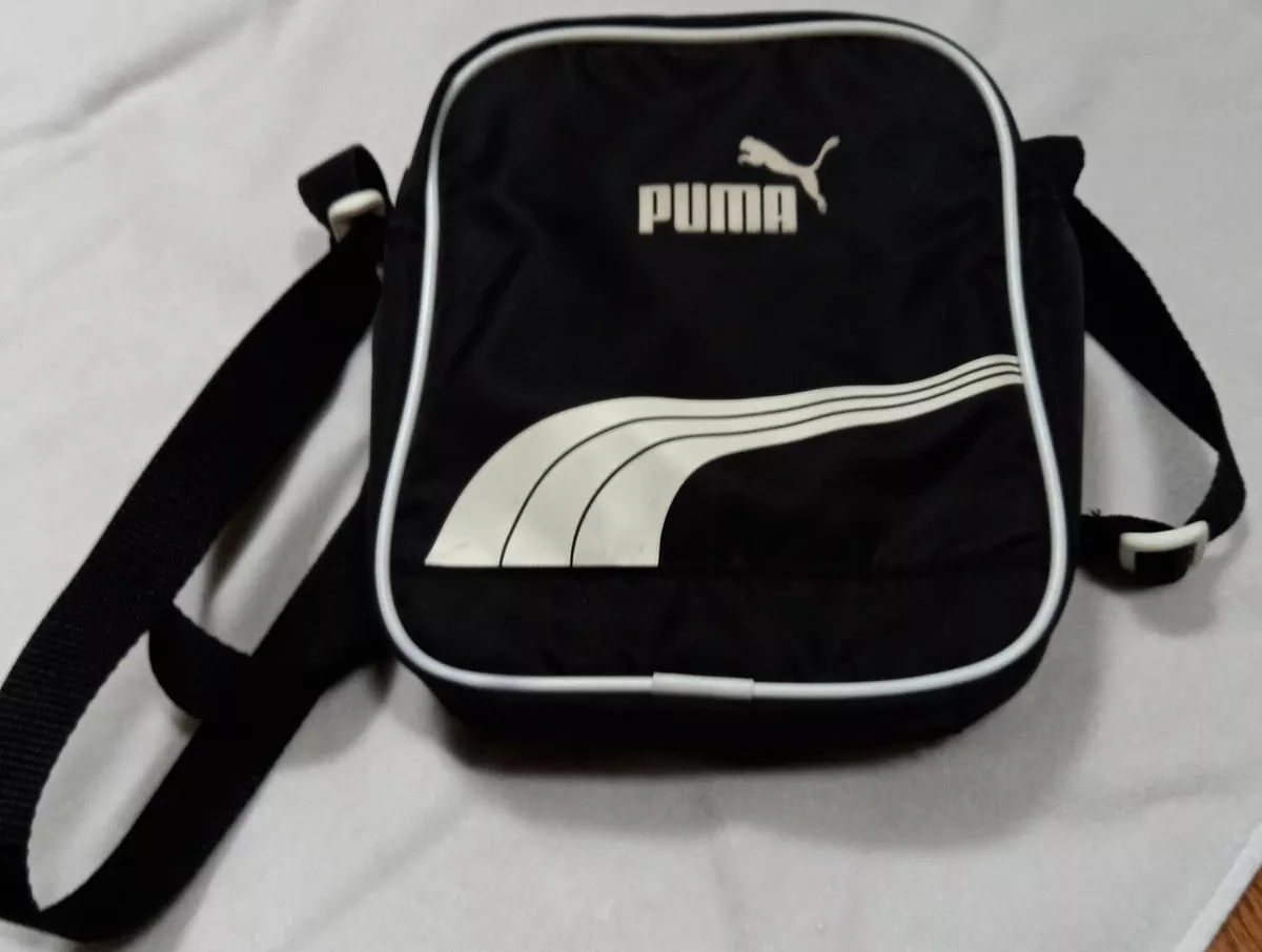 Puma Black Strap Bag Pouch Purse VGC eBay