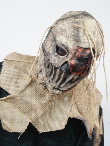 Halloween Scarecrow Mask Costume Latex Realistic Mask Scary Adult Men's - Picture 26 of 42