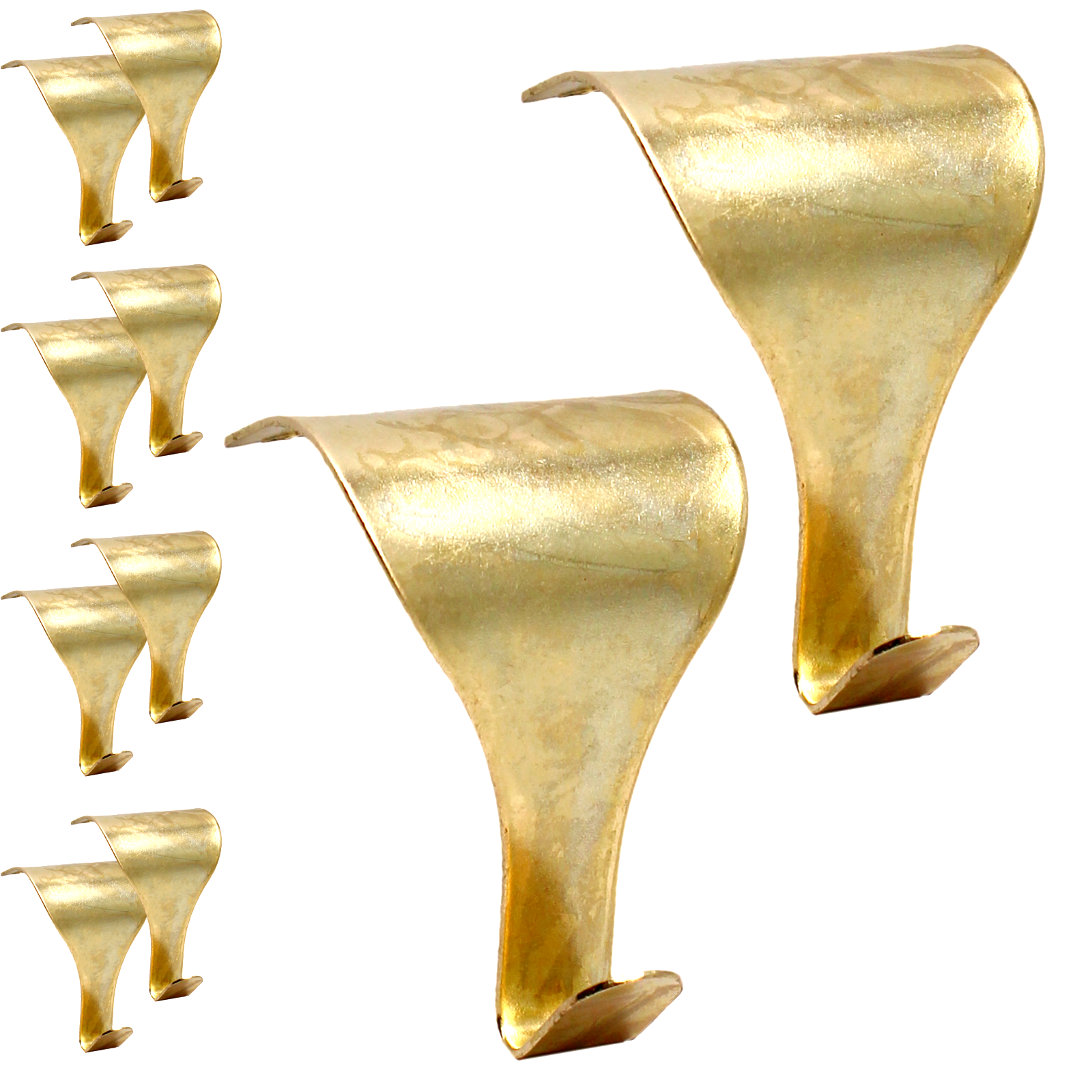 Picture Rail Hooks Brass Moulding Dado Frame - Brass - Pack Of 10