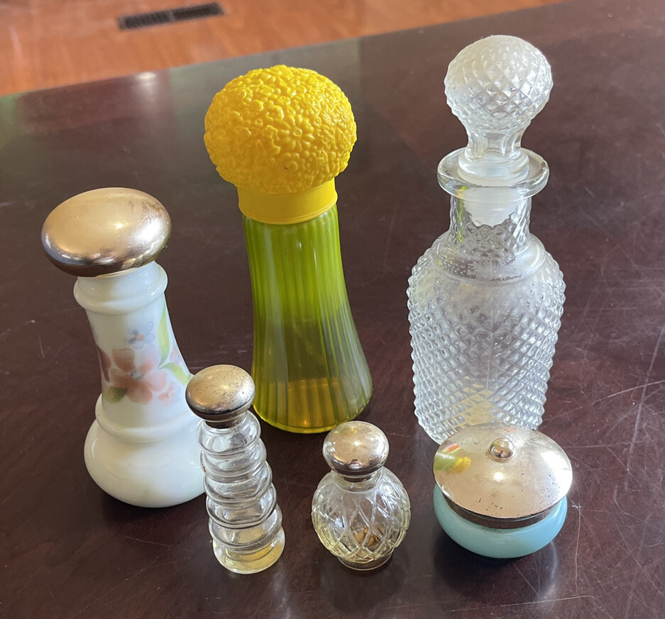 Vintage 1960-1970's Avon Perfume Bottles & Cream Sachet LOT of 6