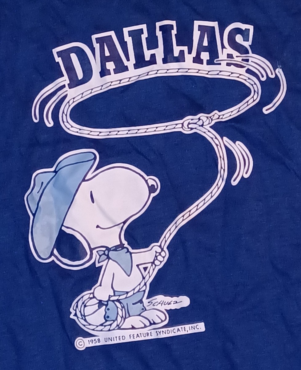 1980's Vtg T-shirt SNOOPY DALLAS PEANUTS COWBOY Boys Large 1980's Vtg T-shirt SNOOPY DALLAS PEANUTS COWBOY Boys Large
