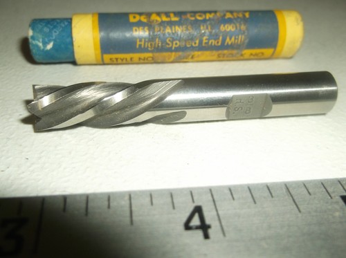 DoALL End Mill 4 FLUTE 3/8" DIA 3/8" SHANK HIGH SPEED END MILL - Picture 4 of 4