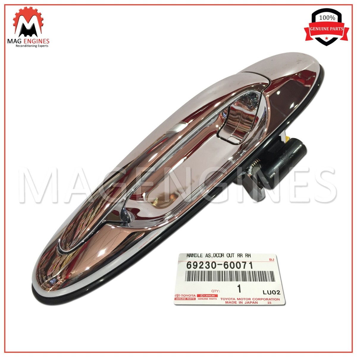 69230-60071 GENUINE OEM HANDLE ASSY, REAR DOOR OUTSIDE, RH