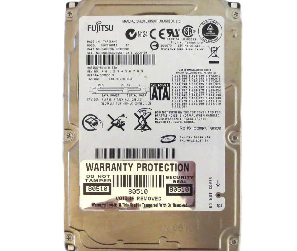 Fujitsu MHV2160BT CA06596-B230000T 0FFFAA-00000013 (NU0) Thailand 160gb 2006 - Image 2 of 3