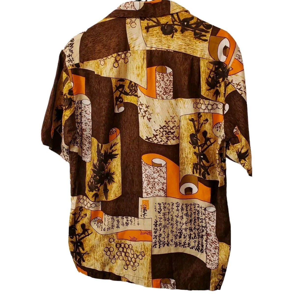 Vintage Hawaiian Casuals By STAN HICKS Tribal Hawaiian Shirt Size