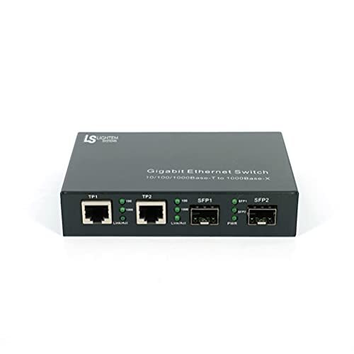 LIGHTEM Switch 4 Porte (2x RJ45 + 2x SFP) Gigabit 10/100/1000M