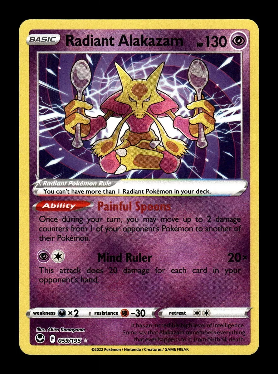 Radiant Alakazam 059/195 Pokemon Holo 2022 Silver Tempest