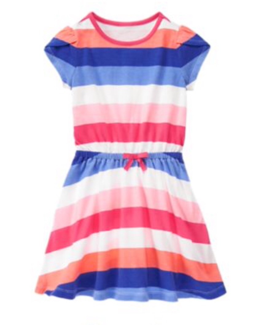 NWT Gymboree Girls Size Xs 4 MIX N MATCH Striped Knit Dress NEW | eBay