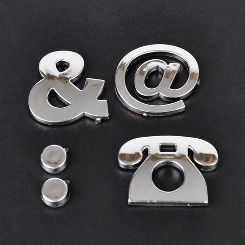 40X Chrome 3D Car Sticker Glue Letter Number Emblem Badge A Z 0 9 