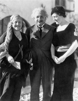Albert Einstein His Wife Gene Dennis - Professor Albert Einstein w - Old Photo