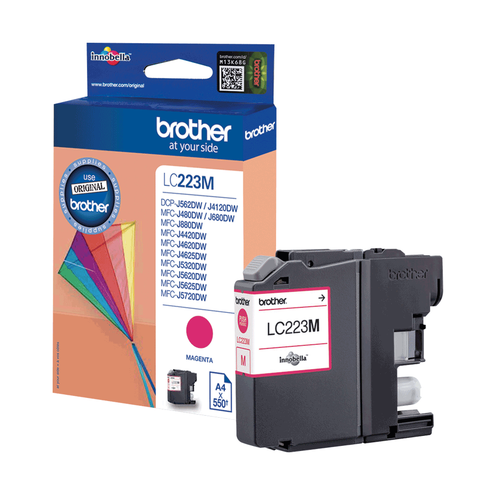 Brother LC223 MAGENTA Printer Genuine Ink Cartridge for DCPJ4120DW MFC