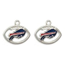 Buffalo Bills NFL Metal Charms painted Logo, NFL for earrings or bracelets
