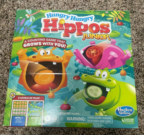 Hungry Hungry Hippos Junior Board Game - Counting Game for Pre-Schoolers New