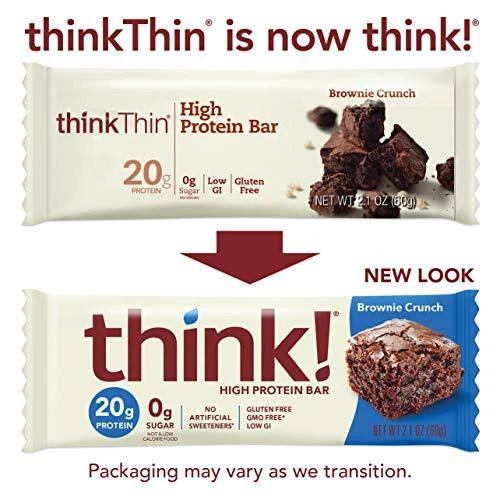 think! Protein Bar Brownie Crunch 20g Protein 2.1 Ounce (10 Count) - Image 3 of 3