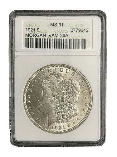 1921 morgan silver dollar MS61 VAM 36A