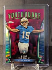 2024 Topps Chrome Ladd McConkey Rookie RC YOUTHQUAKE PINK Refractor Y-2 (2 FREE)