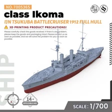 SSMODEL 536S V1.8 1/700 IJN Tsukuba class Ikoma Battlecruiser 1912 Full Hull