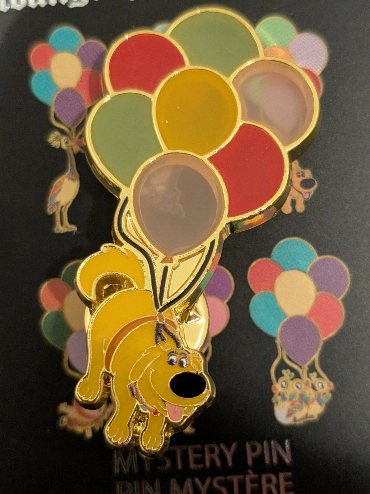 Loungefly Disney Pixar Up Stain Glass Balloon Characters Pin Dug The Dog
