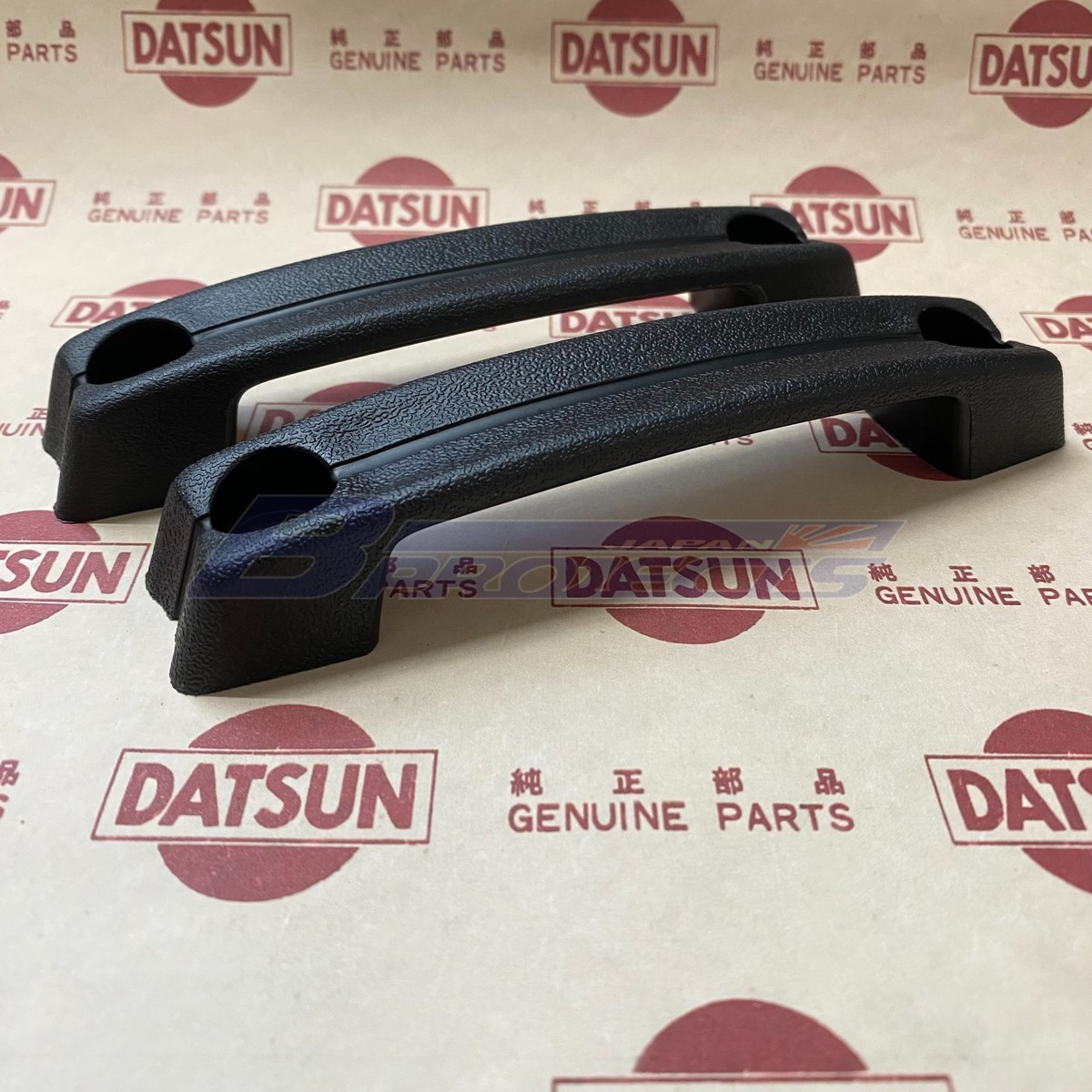 DATSUN 1200 Door Pull Handles Black Genuine (Fits NISSAN B110 B120