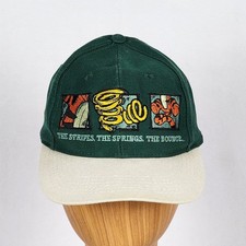 Vtg 90's Disney The Tigger Embroidered Green Snapback Mickey Inc Disney Hat