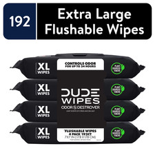 Odor Destroyer XL Flushable Wet Wipes, Deodorizing with Clean Scent, 48 Count, 4