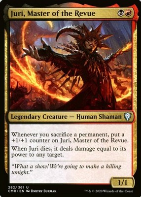 X 1 Juri, Master of the Revue NM-M CMR 282 MTG Magic The Gathering