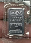 Vintage Johnson Matthey 5 Gram Sealed .999 Fine Silver Bar -toned-