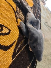 RARE RETIRED 1996 TY BEANIE BABY CRUNCH WITH PVC PELLETS/ TAG ERRORS.