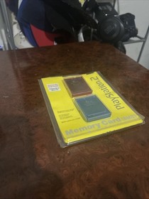 OEM Sony Playstation 2 Memory Card 2 Pack Crimson Red & Island Blue NEW Open Box