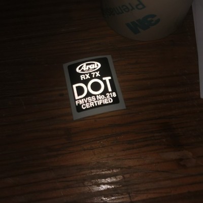 Arai RX 7X DOT helmet decal REFLECTIVE 3M TOP QUALITY X1 stickers ステッ