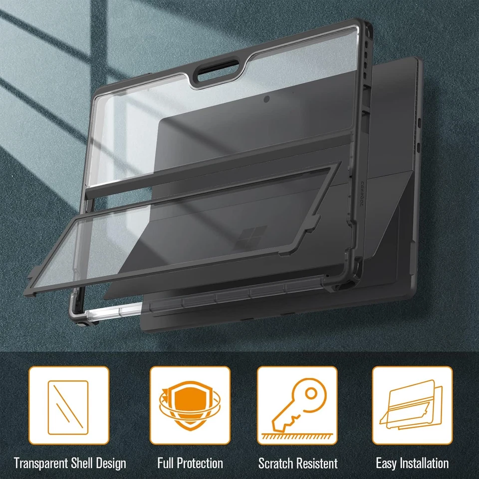 Custodia per Microsoft Surface Pro 11/10 (2024) / Pro 9 (2022) 13 Pollici - Anti - Immagine 3 di 4