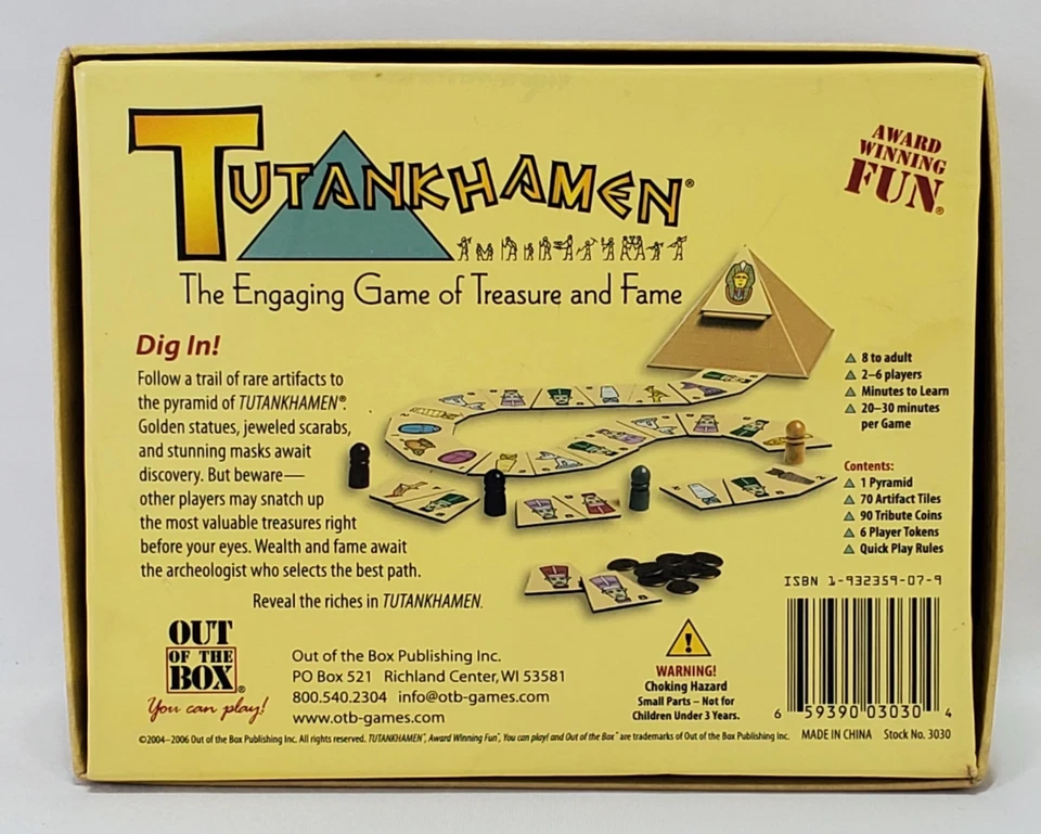 TUTANKHAMUN Board Game King Tut Egypt Pyramid Reiner Kinzia Strategy Game  - Image 2 of 4