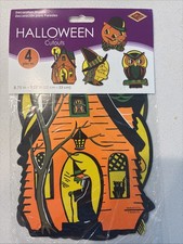 Lot Of 4 Like 90s Beistle Die Cut Halloween D...