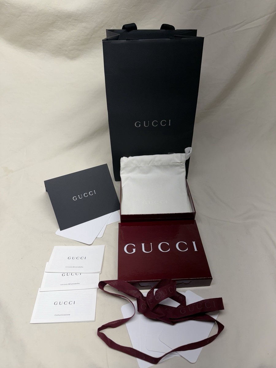 Authentic Gucci Wallet Box Dust Bag Ribbon Shopping Bag 2026