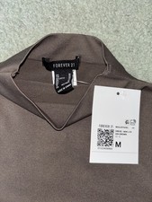 Forever 21 Seamless Scoop Neck Mini Dress Size M Ash Brown Color