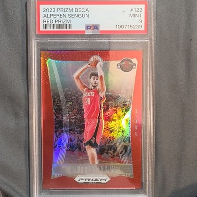 Panini 2023-24 Prizm Deca Alperen Sengun #122 Red Prizm /199 PSA 9