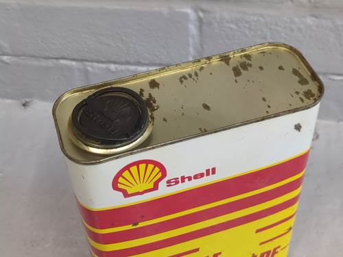 Vintage French Shell Huile / Oil Multigrade 2 Litre Tin / Can (SH10) - Picture 7 of 10