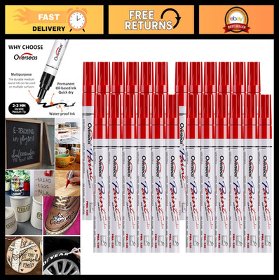 24 Pcs Oil-Based Paint Markers Set - Quick Drying, Waterproof, Medium Tip for Me
