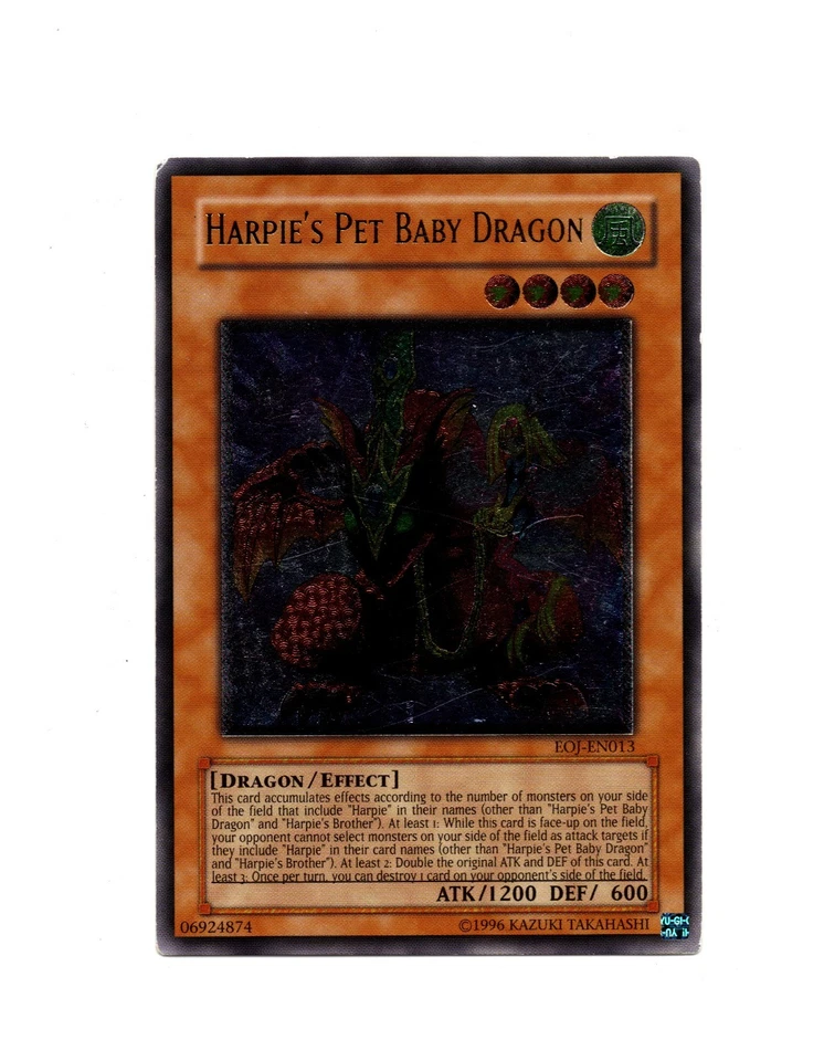 Harpie's Pet Baby Dragon (UTR) EOJ-EN013 Enemy of Justice 1st Edition - image 2 of 3