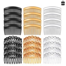 24 Pcs Women Hair Comb Accessories French Hair Side Combs Plastic Twist Decorati