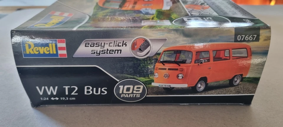Revell Bus VW T2 Scala 1:24 sistema easy-click, n. 07667,  VINTAGE - Immagine 3 di 4