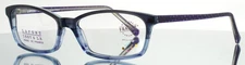 LAFONT ISSY & LA Scoop 3060 Blue Womens Semi Cat Eye Petite Eyeglasses 52-14-137