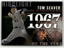 2015 TOPPS UPDATE #H-72 TOM SEAVER HIGHLIGHT OF THE YEAR NEW YORK METS