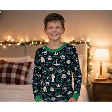 Star Wars by Hanna Andersson Cotton Long John Pajama Top Size 10 Christmas